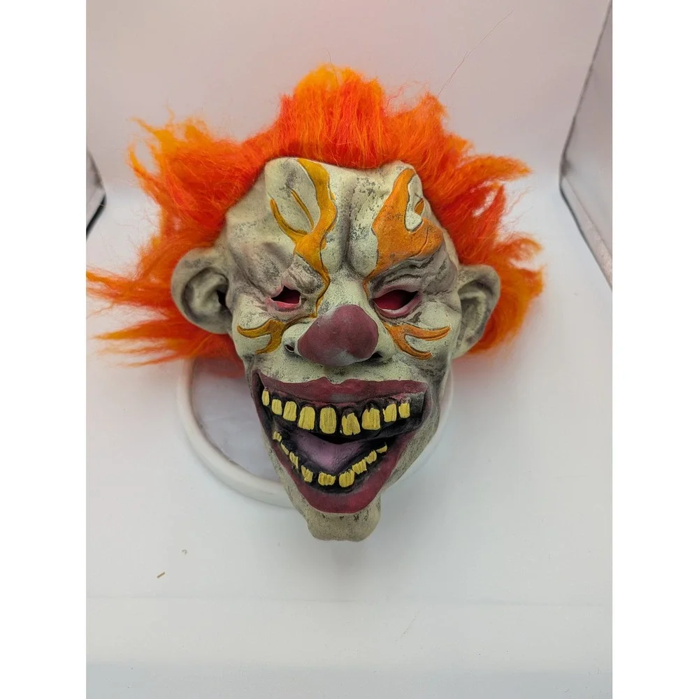 Halloween Mask Lot of 4 Evil Clown Skull Ghost Tuxedo Black Cat‎ Latex Costume
